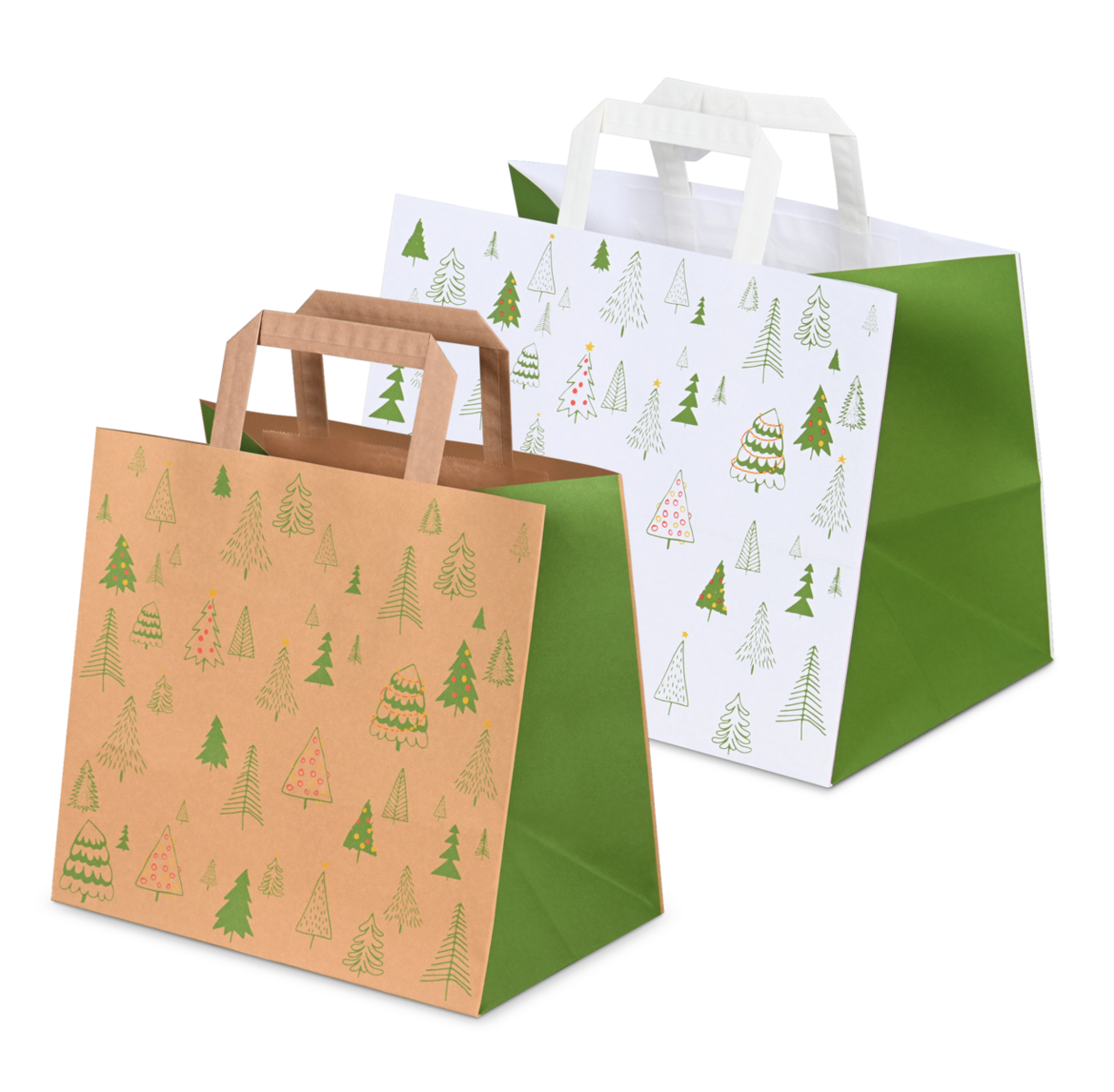 Design «NOEL EN FORET» disponible en deux tailles avec une base large – apparence uniforme même avec des contenus de tailles différentes