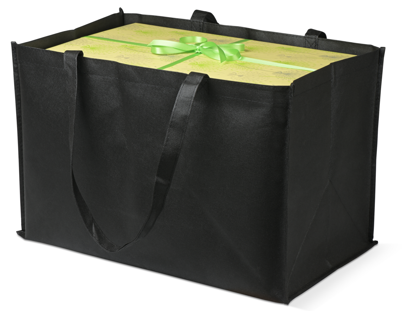 Sac à emporter non-tissé avec soufflet de fond