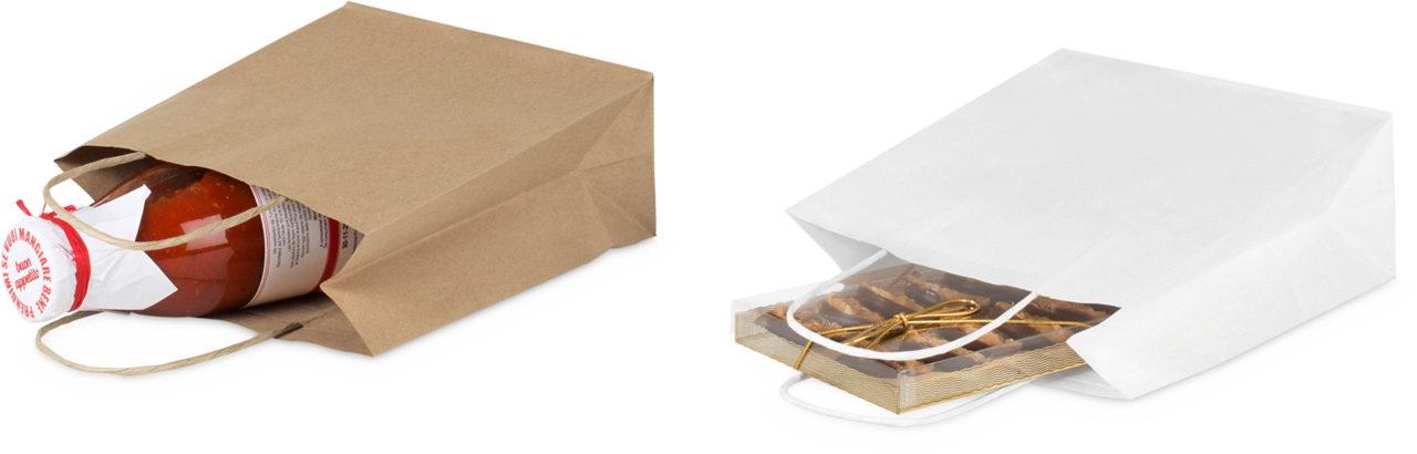 Sac en papier kraft avec cordon torsadé