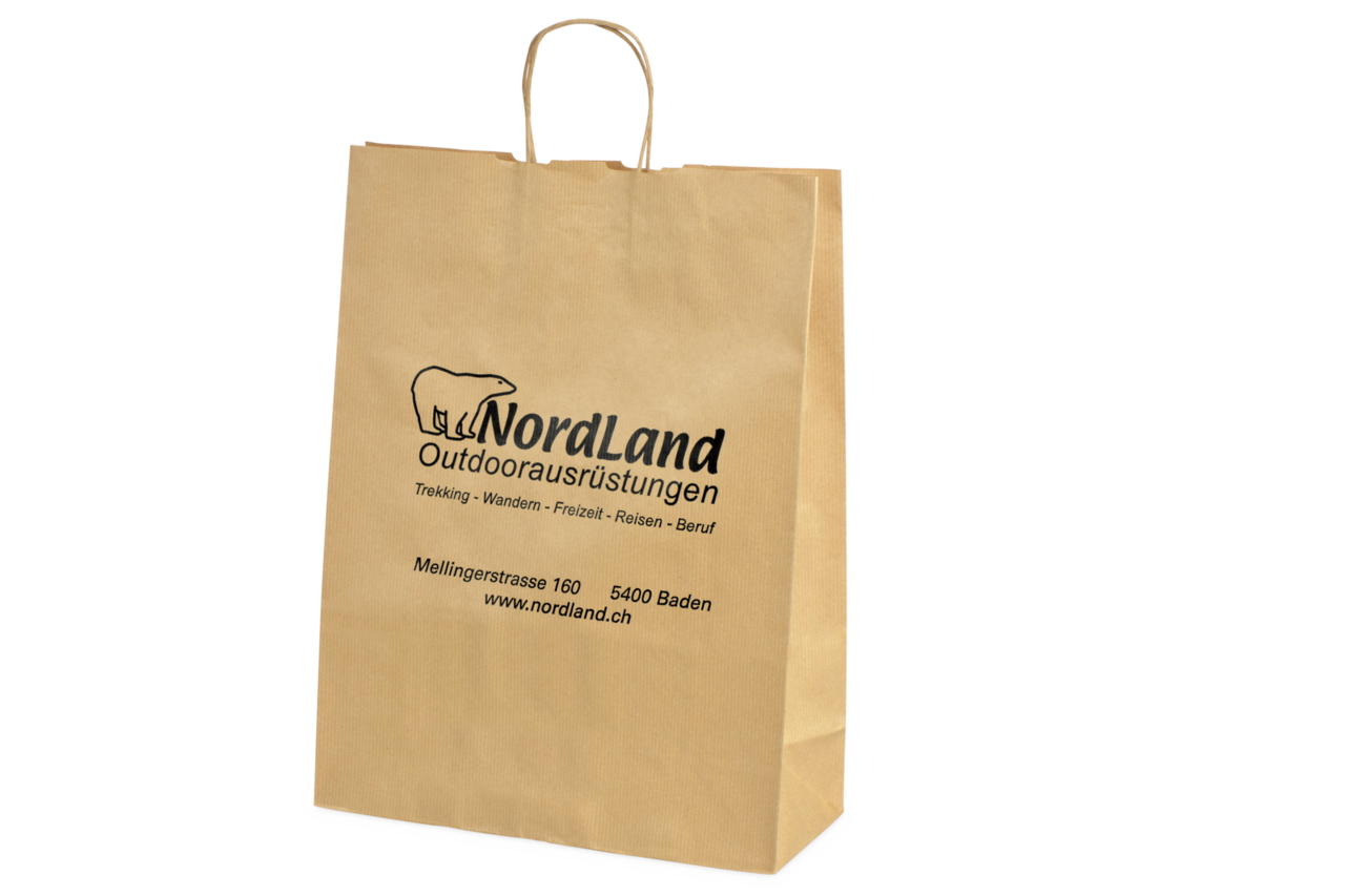 Sac en papier kraft avec cordon torsadé