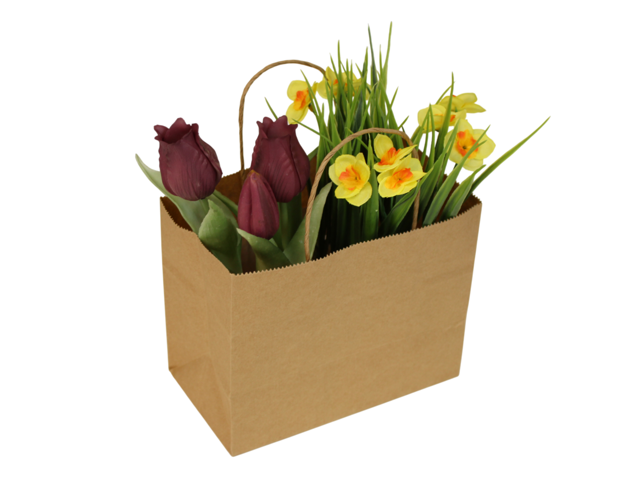 Le sac en papier convient &eacute;galement pour transporter des fleurs, des herbes aromatiques ou de petites plantes.