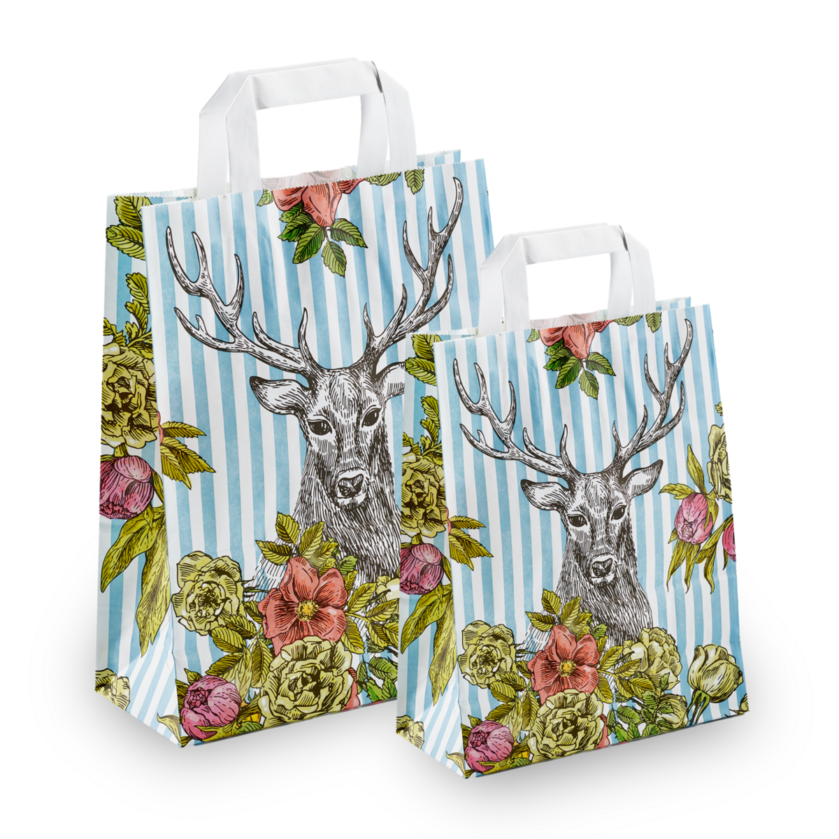 Sac en papier avec tête de cerf
