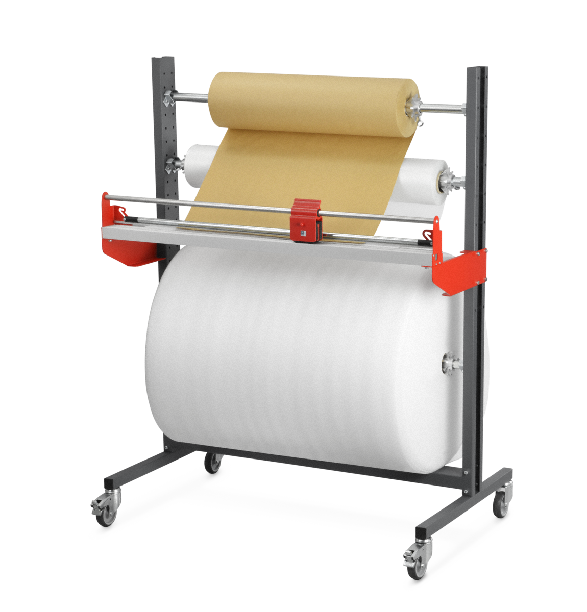 équipé de 3 rouleaux – combinaison possible: rouleaux de Ø 90 cm, 30 cm et 20 cm