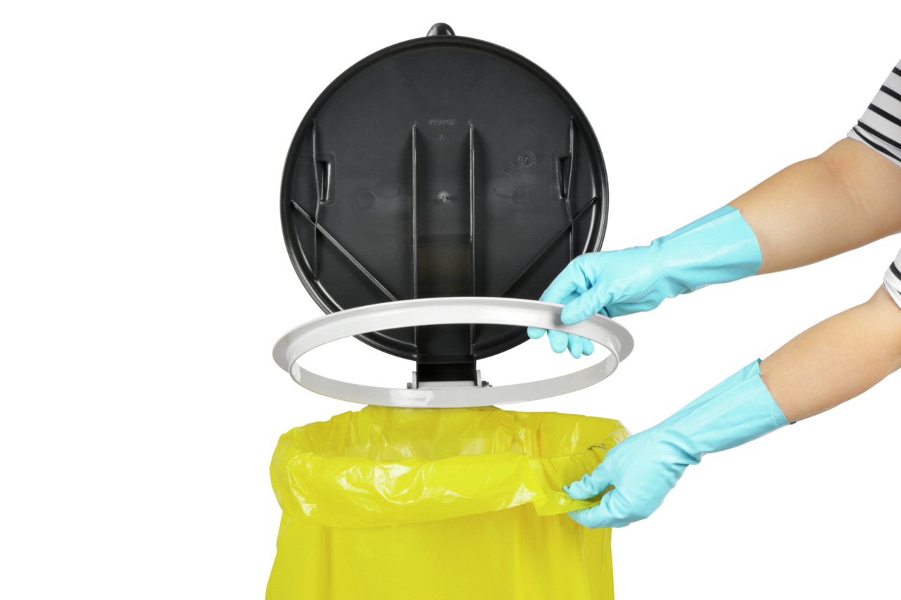 la bague de serrage permet de fixer le sac facilement
