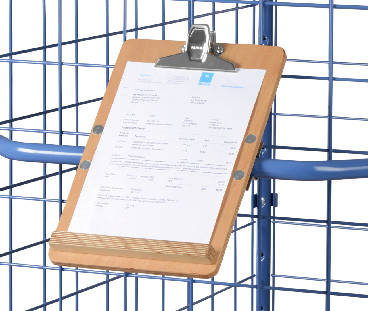 Porte-bloc avec clip de support