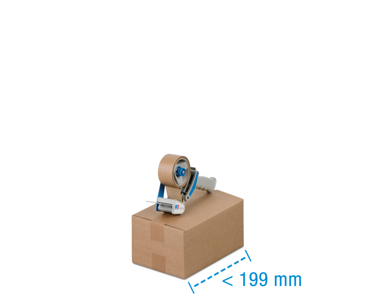 Boîte pliable simple & double cannelure brune, longueur à max. 199 mm