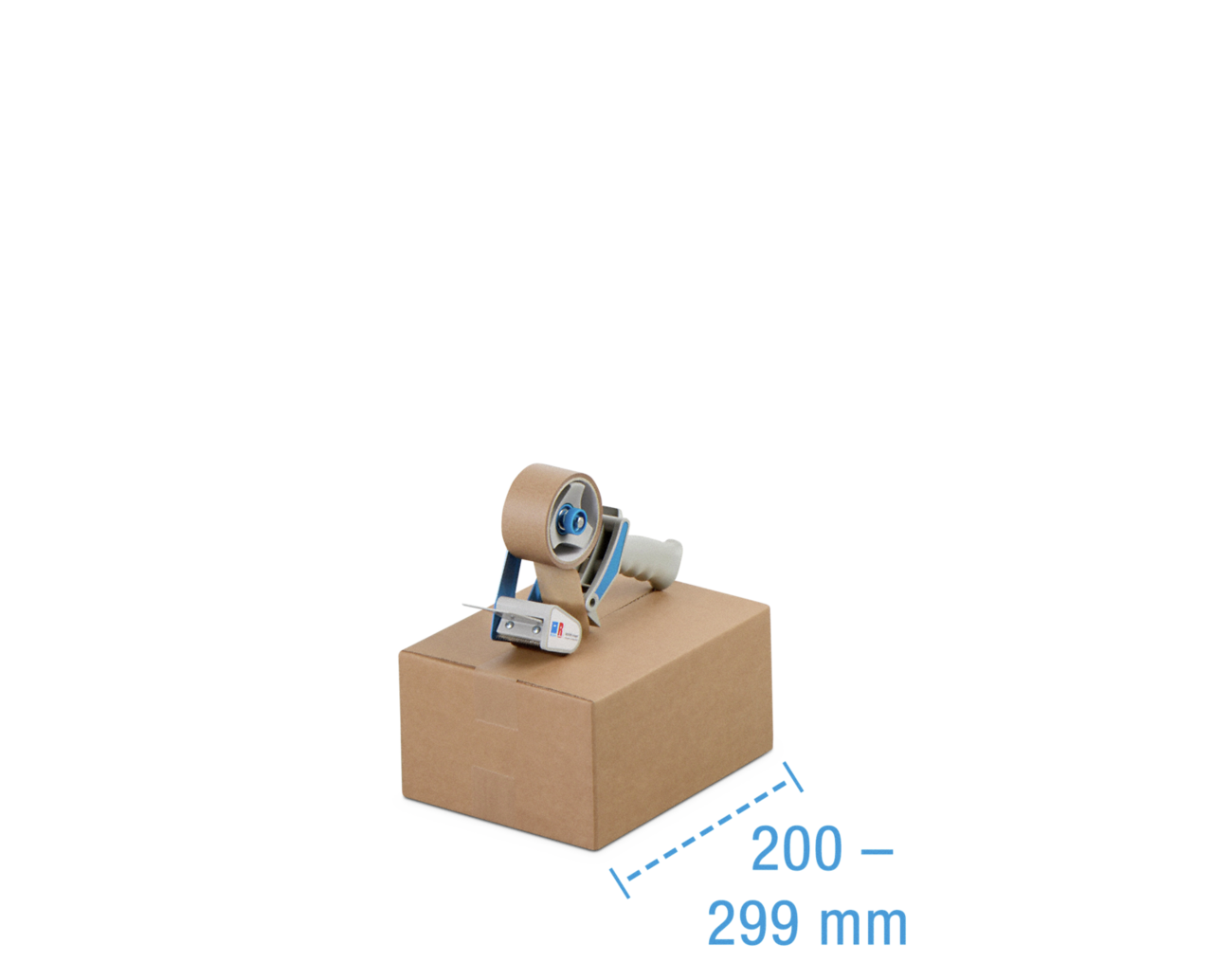 Boîte pliable simple & double cannelure brune, 200 à 299 mm de longueur