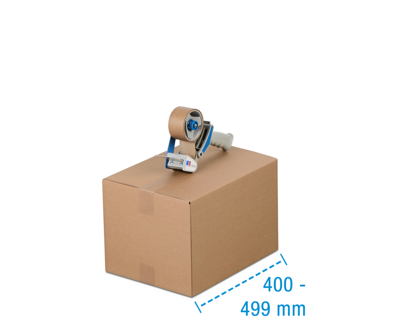 Boîte pliable simple & double cannelure brune, 400 à 499 mm de longueur