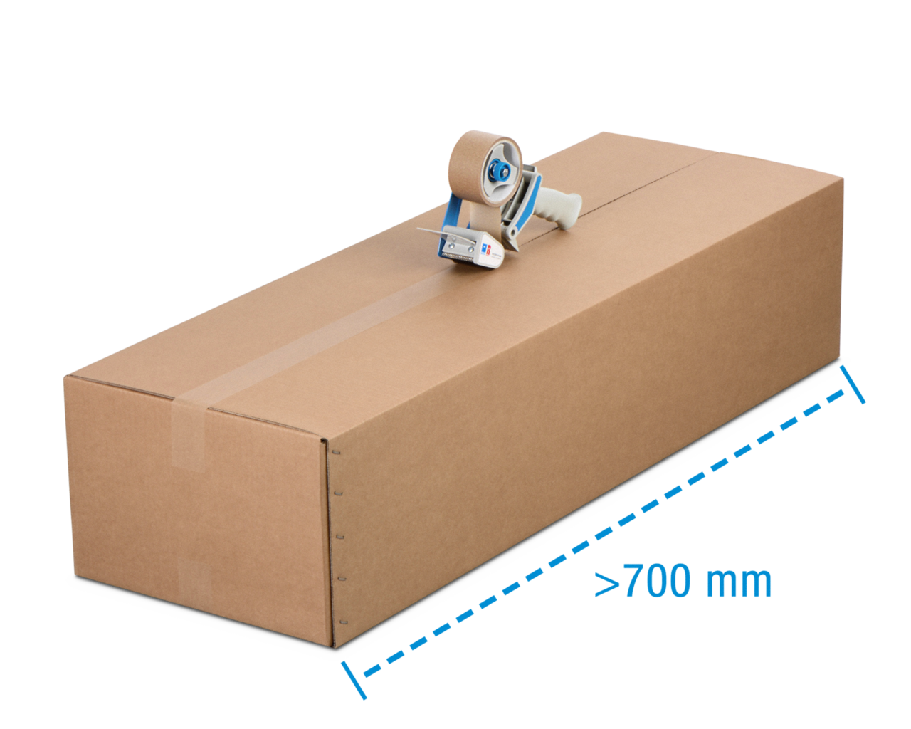 Boîte pliable simple & double cannelure brune, 700 - 1200 mm de longueur