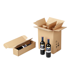 Carton pour bouteilles de 0,75 litre, certifiés DHL