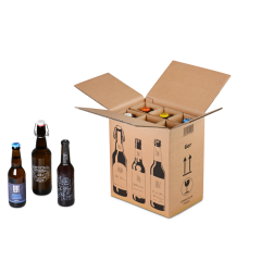 Carton pour bouteilles de 0,33 à 0,50 litre, certifiés DHL