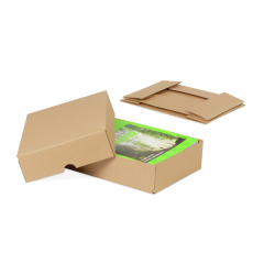 Bo&icirc;te t&eacute;lescopique &agrave; monter EASYPAC avec couvercle, pr&eacute;-colle