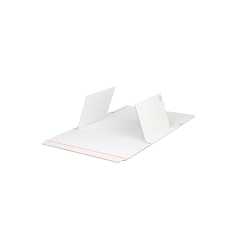 Emballage pour livres / &eacute;tui croix en carton pour A3, 428&times;305&times;80 mm, blanche, MECAWELL&reg; STRONG