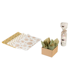 papier enrouleur orné pour présent & bouteille 