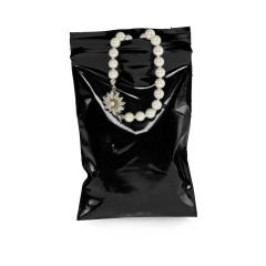 Sachet &agrave; fermeture &agrave; pression noir 75 &micro;m, 75 &times; 100 mm, MECAFERM