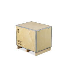 Caisse en contreplaqu&eacute; pour mati&egrave;res dangereuses 800&times;600&times;690 mm, sur 3 bois &eacute;quarris