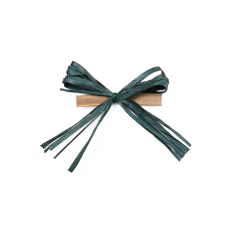 Clip &agrave; noeuds en raphia de coton, vert fonc&eacute;