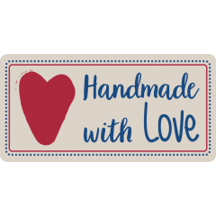 Motiv-Etikett, 45 &times; 90 mm, rechteckig, &laquo;Handmade&raquo;