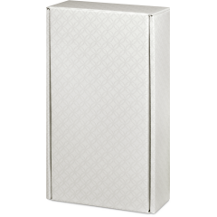 Carton cadeau pour bouteilles EXCLUSIF, pour 2 bout., 340&times;185&times;90 mm, grise