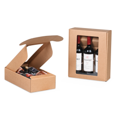 Carton cadeau pour bouteilles avec fenêtre