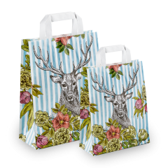 Sac en papier avec t&ecirc;te de cerf