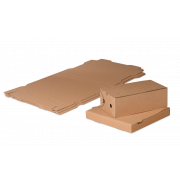 boîte à pizza brun