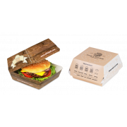 Boîte burger en carton ou bagasse