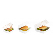 Boîte burger en carton ou bagasse