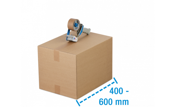Boîte pliable simple & double cannelure brune, 400-600 mm