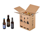 Carton pour bouteilles de 0,33 à 0,50 litre, certifiés DHL