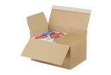 Carton avec fond automatique NIVEAU-BOX S  à hauteur variable et fermeture adhésive