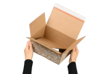 Carton e-commerce COMFORT-BOX avec des motifs naturels