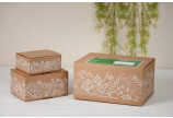 Carton e-commerce COMFORT-BOX avec des motifs naturels
