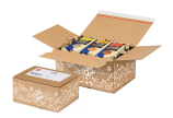 Carton e-commerce COMFORT-BOX avec des motifs naturels