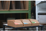 Boîte de rangement en carton ondulé
