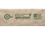 Pochette d'expédition papier d'herbe avec fond plat