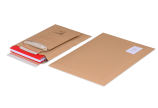 Pochette d'expédition carton avec fermeture adhésive brun