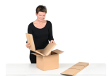 simple et vite dressé: il suffit de dresser le carton et d'insérer un insert avec le côté long vers le bas ...