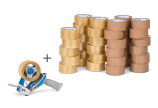 Sets de rubans adhésifs PP fort 36 rouleaux + dévidoir manuel