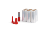 Set film étirable manuel 6 rlx + dérouleur, 17–23 µm