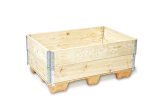 les palettes sont également adaptées au transport en combinaison avec des rehausses en bois