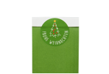 si vous fermez la boîte à l’arrière, cela crée une bande blanche au-dessus du dos vert, que vous pouvez recouvrir d’une étiquette à motif, par exemple
