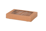 Carton avec fenêtre brun 460×310×80 mm, avec fenêtre, en 1 partie