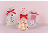sachet cadeau avec motif de cœurs pour la fête des mères, la Saint-Valentin ou de petits cadeaux venant du cœur 