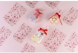Sachet à fond croisé transparent avec coeurs