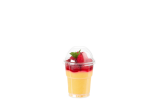 clear cup combiné avec un couvercle en dôme sans ouverture