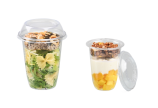 gobelet d'insertion pratique - idéal pour les boissons avec garnitures telles que céréales, croûtons, graines, etc.
