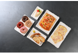 Assiette en carton rectangulaire, non couchée