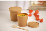 avec un couvercle en option et des couverts en bois, c’est un emballage à emporter (To-go) écologique idéal