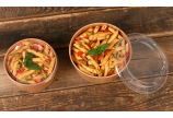Bol à salade/menu en carton marron rond